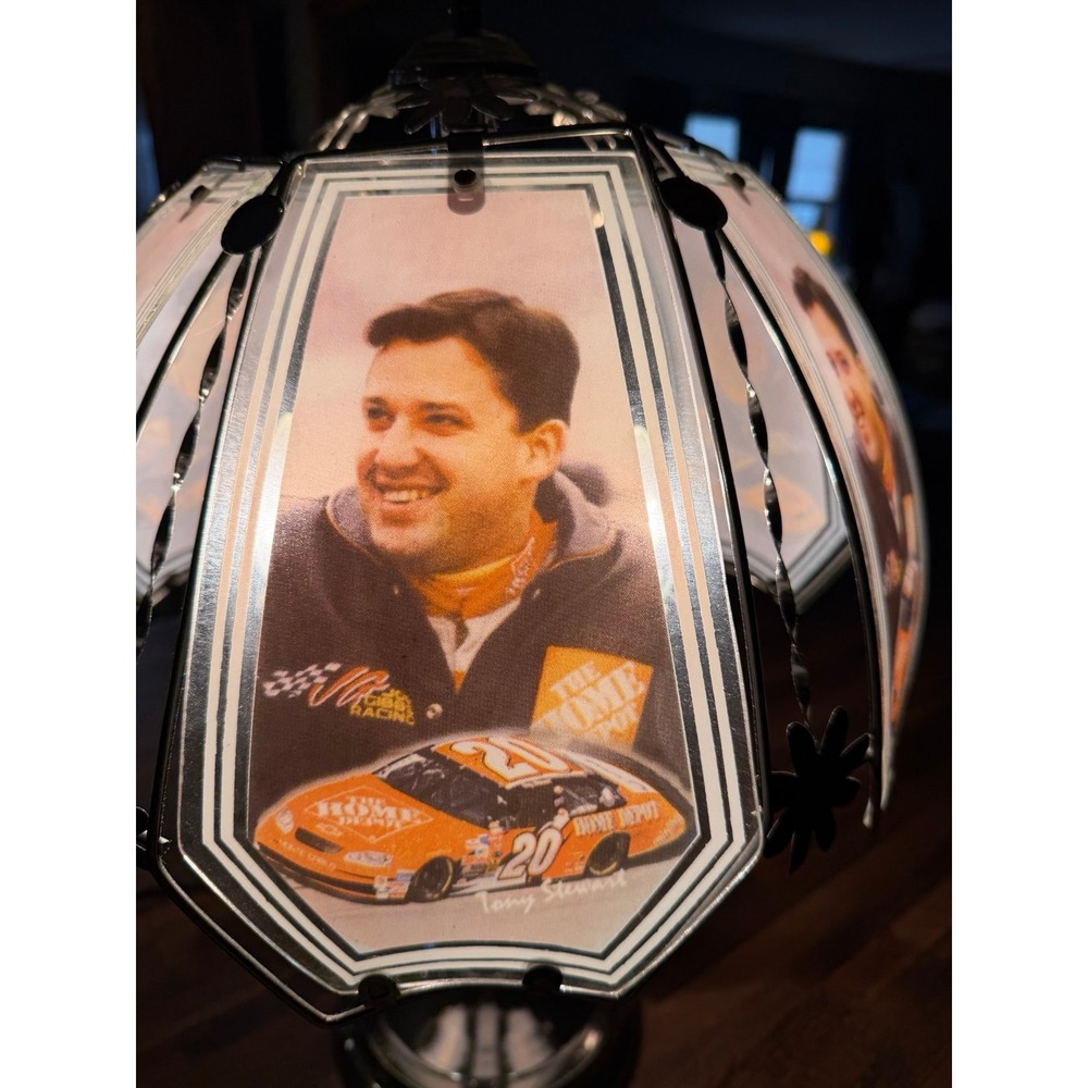 Rare Tony Stewart 3 way touch lamp.  NASCAR   The Home Depot #20. - Picture 2 of 8